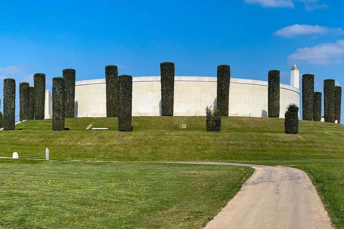 View of the National Memorial Arboretum in Staffordshire, a symbol of remembrance, highlighting the importance of reliable IT support for businesses in Lichfield.